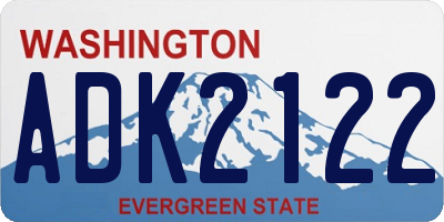 WA license plate ADK2122