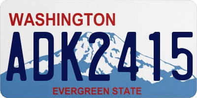 WA license plate ADK2415
