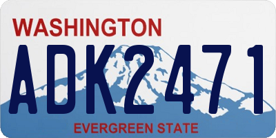 WA license plate ADK2471