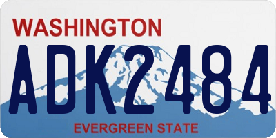 WA license plate ADK2484
