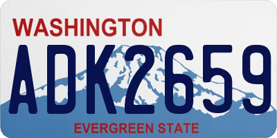 WA license plate ADK2659