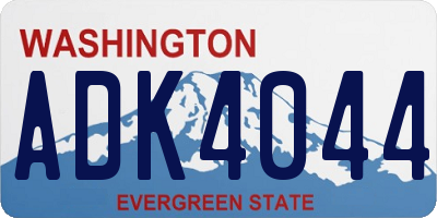 WA license plate ADK4044