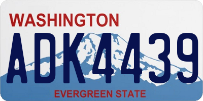 WA license plate ADK4439