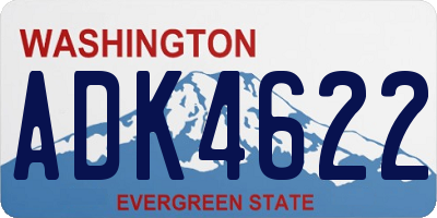 WA license plate ADK4622