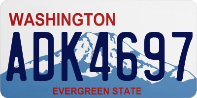 WA license plate ADK4697