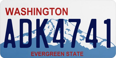 WA license plate ADK4741