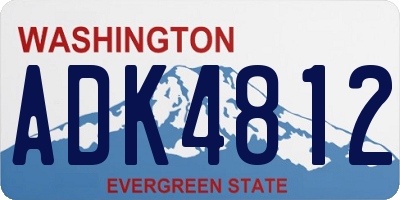WA license plate ADK4812