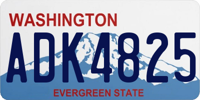WA license plate ADK4825