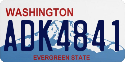 WA license plate ADK4841