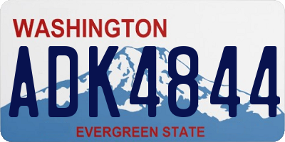 WA license plate ADK4844