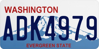 WA license plate ADK4979