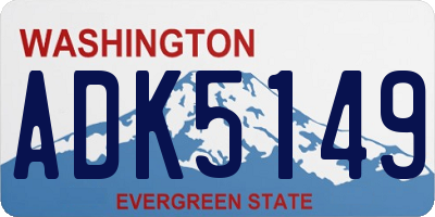 WA license plate ADK5149
