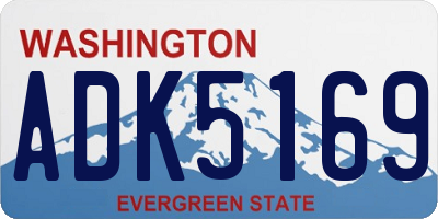 WA license plate ADK5169
