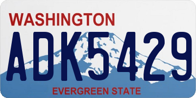 WA license plate ADK5429