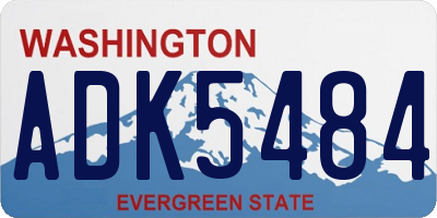 WA license plate ADK5484