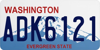 WA license plate ADK6121