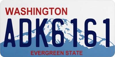WA license plate ADK6161