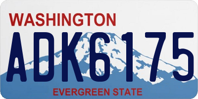 WA license plate ADK6175