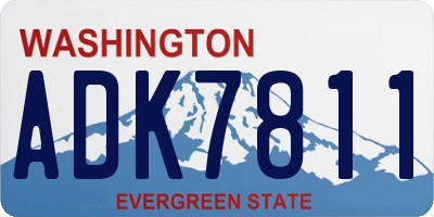 WA license plate ADK7811
