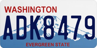 WA license plate ADK8479