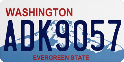 WA license plate ADK9057