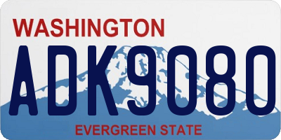 WA license plate ADK9080