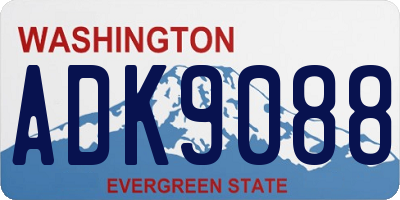 WA license plate ADK9088