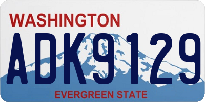 WA license plate ADK9129