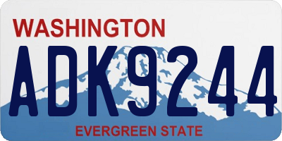 WA license plate ADK9244
