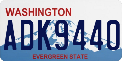 WA license plate ADK9440