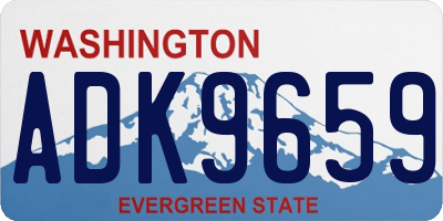WA license plate ADK9659