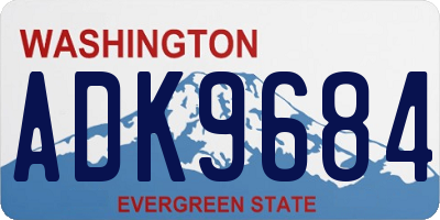 WA license plate ADK9684