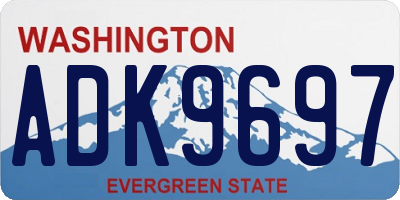 WA license plate ADK9697