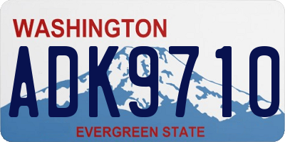 WA license plate ADK9710