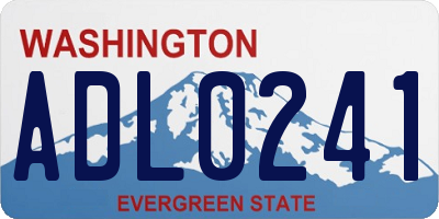 WA license plate ADL0241