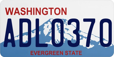 WA license plate ADL0370