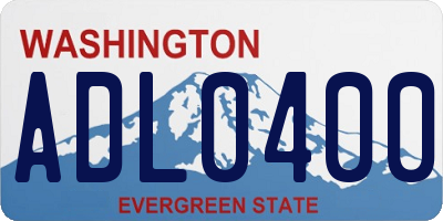 WA license plate ADL0400