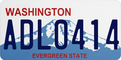 WA license plate ADL0414
