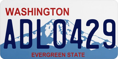 WA license plate ADL0429