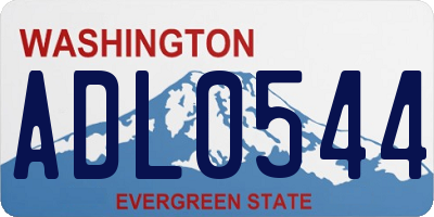 WA license plate ADL0544