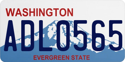 WA license plate ADL0565