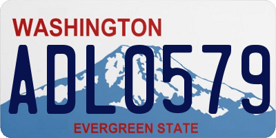 WA license plate ADL0579
