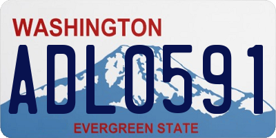 WA license plate ADL0591