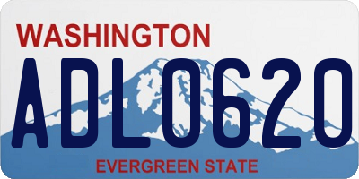 WA license plate ADL0620