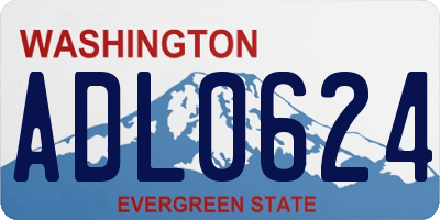 WA license plate ADL0624