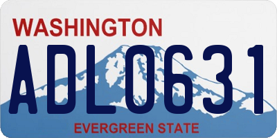 WA license plate ADL0631