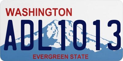 WA license plate ADL1013