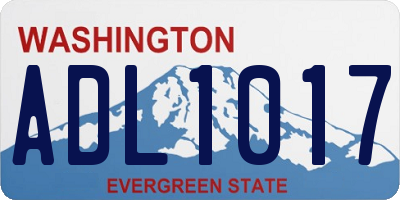 WA license plate ADL1017