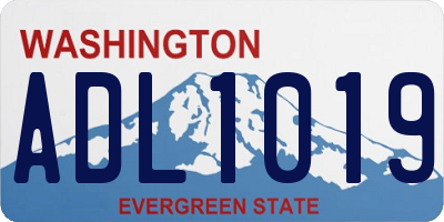 WA license plate ADL1019