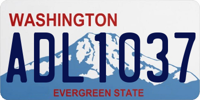 WA license plate ADL1037